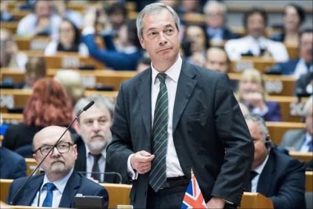 Farage standing up