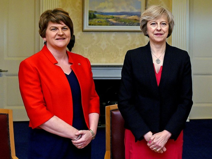Theresa May and someone I don't know