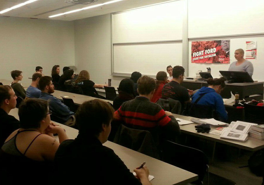 SFS holds public discussion against Ford's anti-protest law