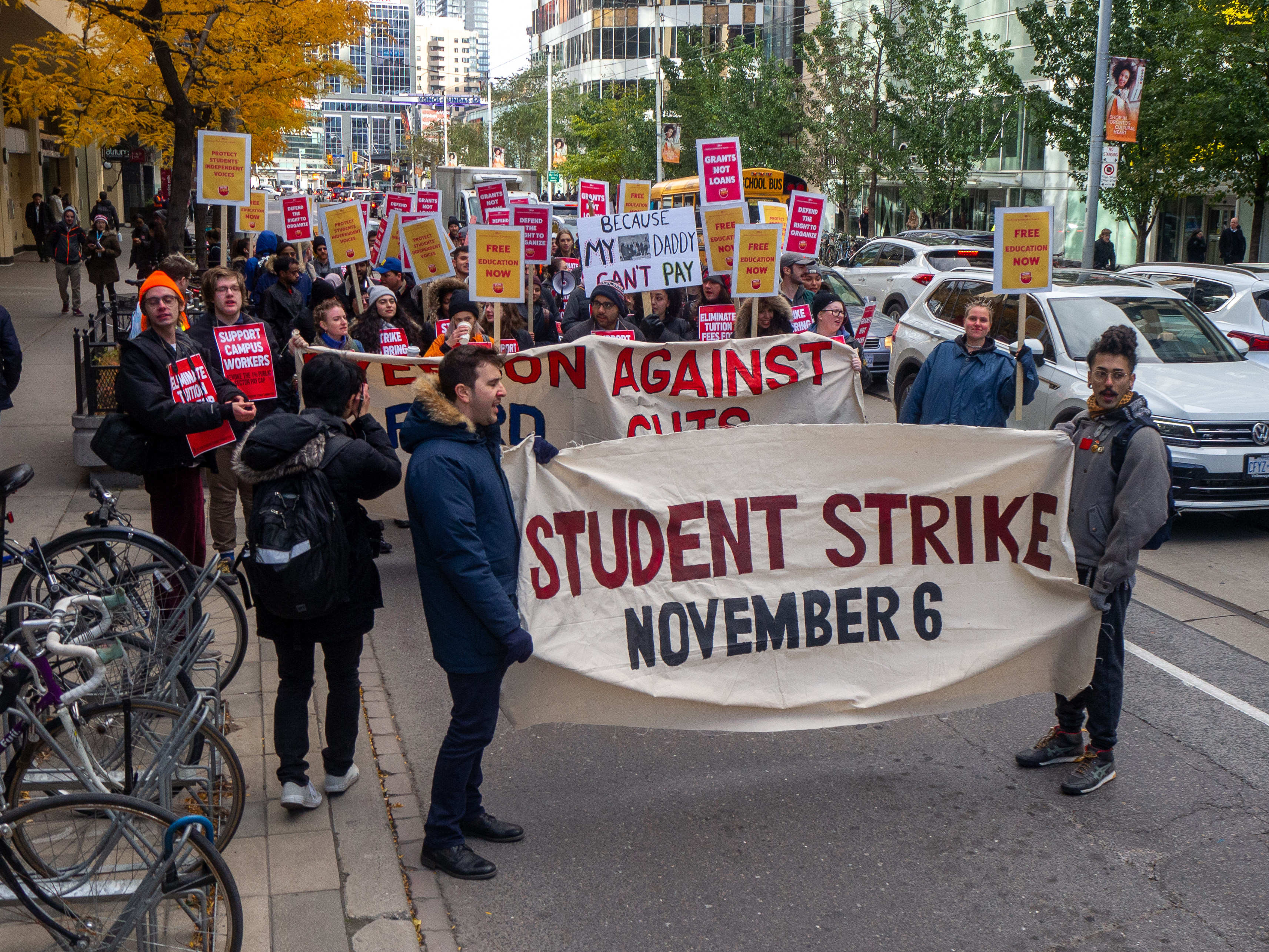 Toronto university students hold first strike in a generation