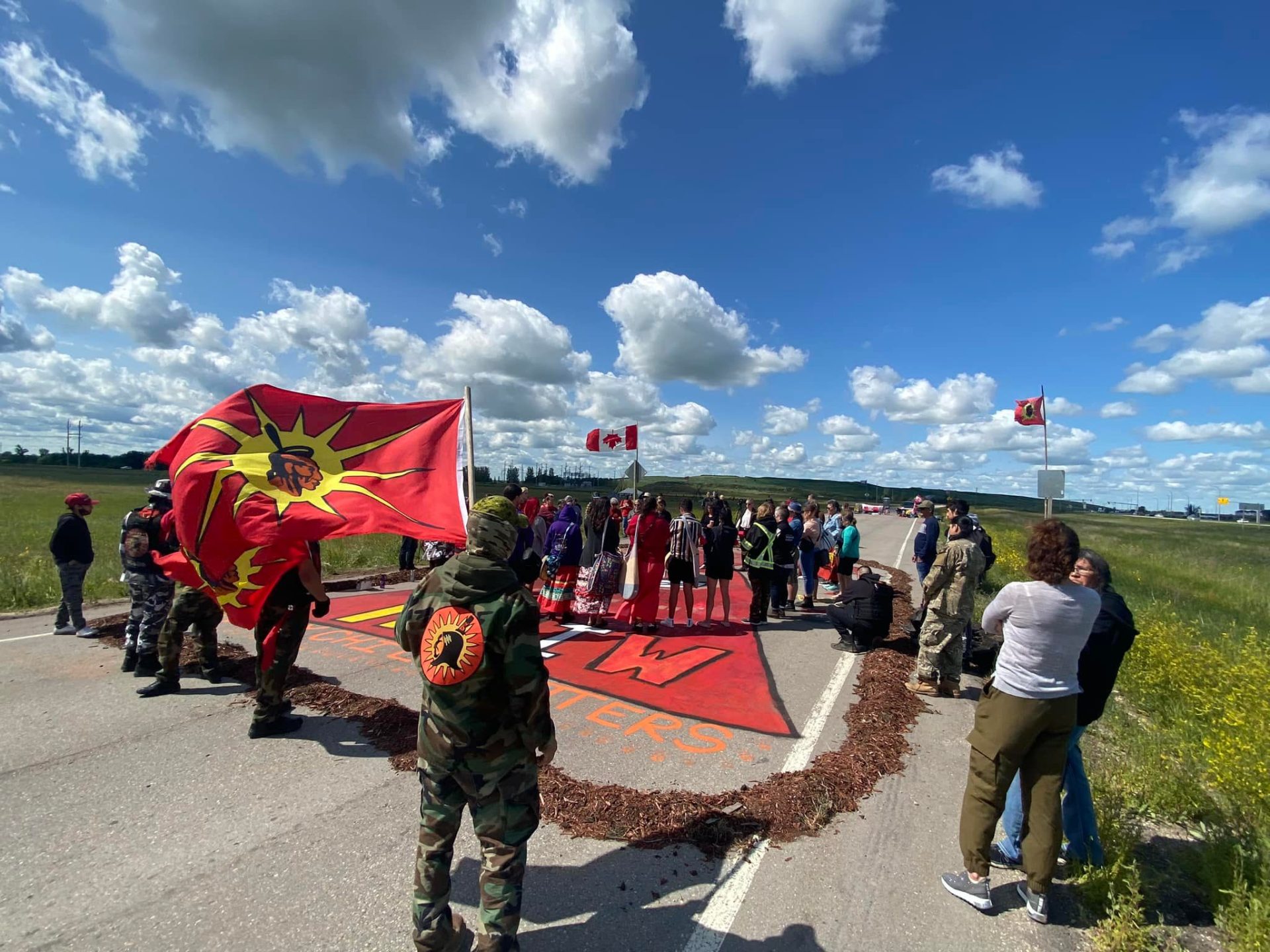 Blockade of the road leading to the Brady landfill.

Photo credit: Harrison Powder